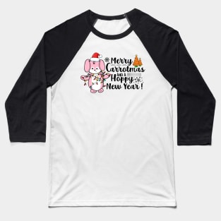 Merry Carrotmas And A Hoppy New Year! Baseball T-Shirt